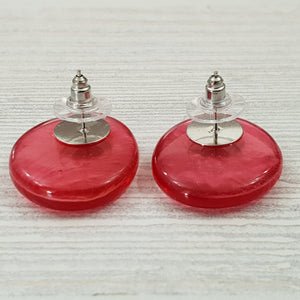 Earrings made of real capiz shells 22x25mm / EA-0080