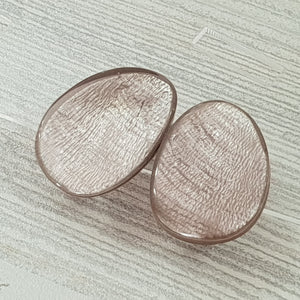 Earrings made of real capiz shells 24x30mm / EA-0079