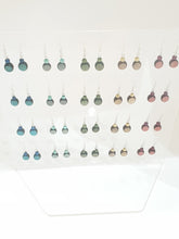 Load image into Gallery viewer, Display with 20 Pairs Earhanger 12mm made of real Buri Palmseeds DS-2219