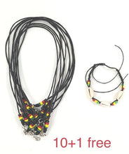 Load image into Gallery viewer, 10 Mask Necklace for Men / made from Natural Materials 45cm  + 1 free Bracelet / 4001.1112